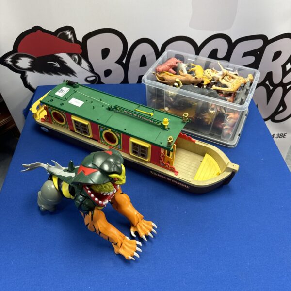 Vintage Sylvanian Families houseboat toy boat in good condition.