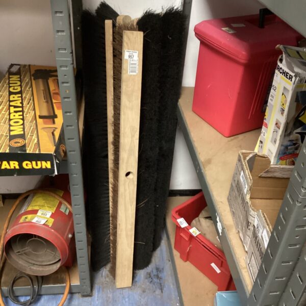 Five platform broom heads, as used by Trigger in Only Fools and Horses.