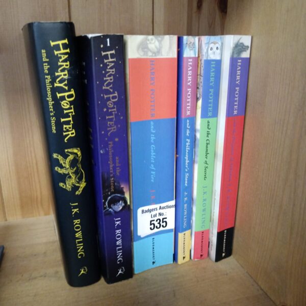 Collection of Harry Potter books by J.K. Rowling.