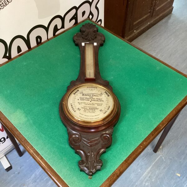 Antique Short & Mason wall barometer, Victorian weather instrument.