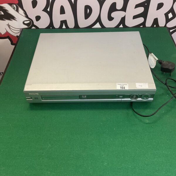 Front view of a vintage Phillips DVD player.