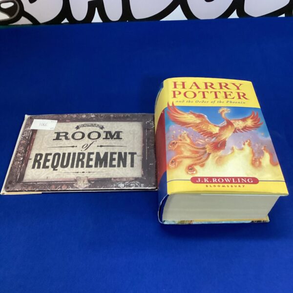 Harry Potter Order of the Phoenix Room of Requirement tin sign collectible.
