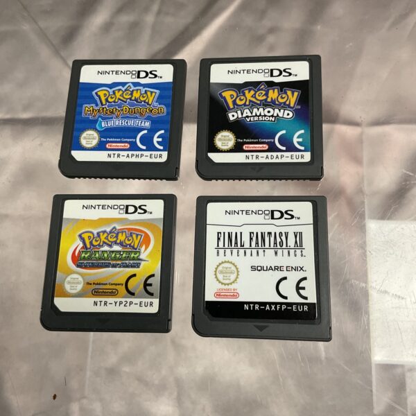 Nintendo DS game cartridges featuring Pokemon Mystery Dungeon.