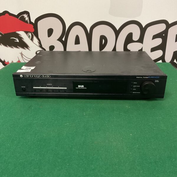 Cambridge Audio DAB500 digital tuner, front view, vintage hi-fi.