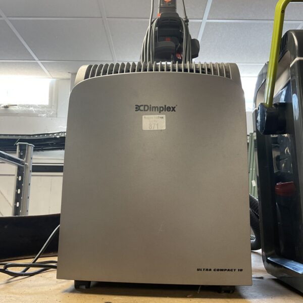 Vintage Dimplex Ultra Compact 10 dehumidifier for moisture removal.