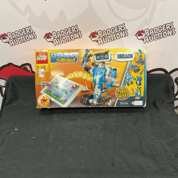 Lego Boost 5in1 robotics kit with box showing robot model.