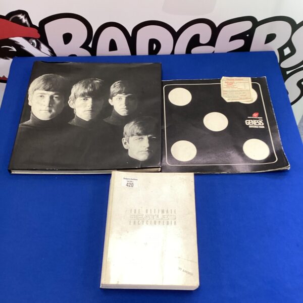 Vintage Beatles and Genesis books for collectors.