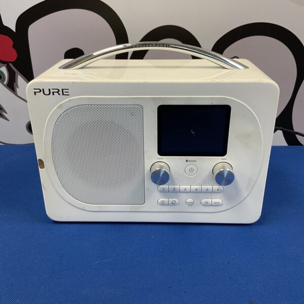 Compact Pure DAB radio with Bluetooth connectivity for portable listening.