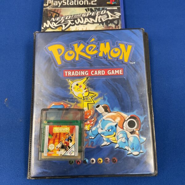 Pokémon trading card game bundle with PlayStation 2 and Gameboy Colour games.