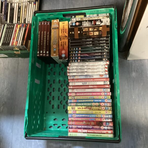 DVD lot featuring Mrs Brown's Boys and Harry Potter series.