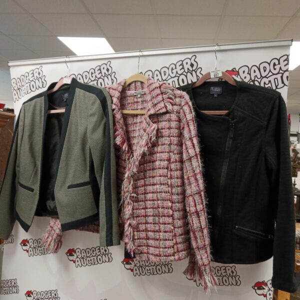 Ladies jackets lot including M&S and Peruna brands.