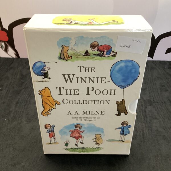 Vintage Winnie the Pooh book collection cover illustration.
