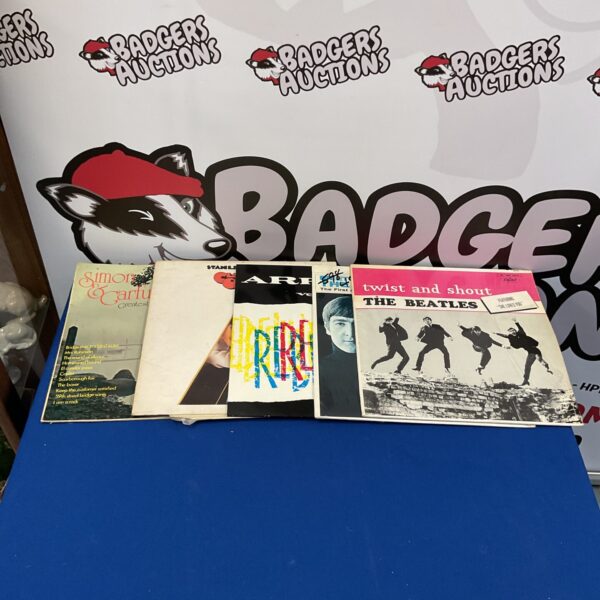 Beatles vinyl LP record cover, vintage music collectible.