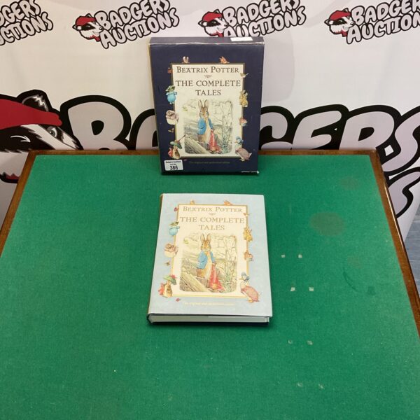 Vintage copy of Beatrix Potter’s *The Complete Tales* book.