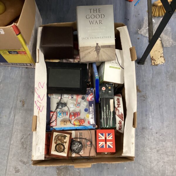 Mixed lot of books and collectibles including The Good War hardback.