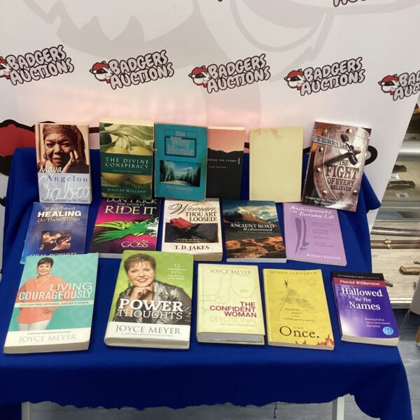 Collection of health and reference books for personal growth.