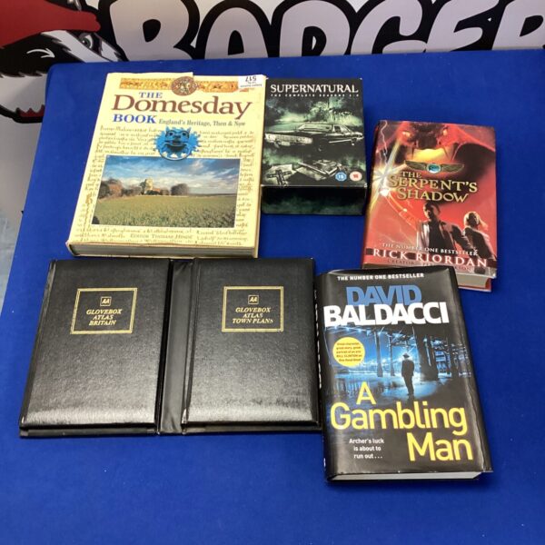 Overview of the book and DVD lot, including Domesday Book and Supernatural.