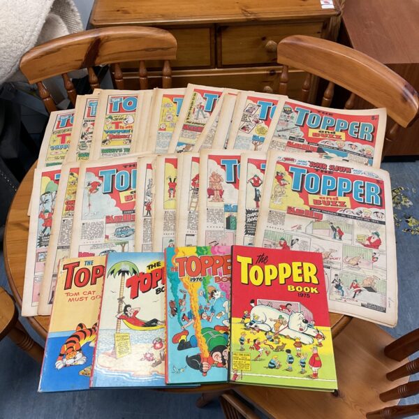 Vintage Topper comics and annuals collection, British children's literature.