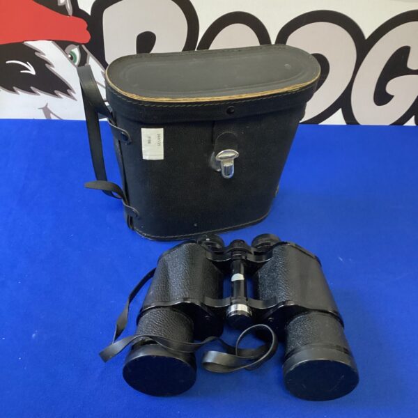 Vintage Mark Scheffel binoculars in a protective case.