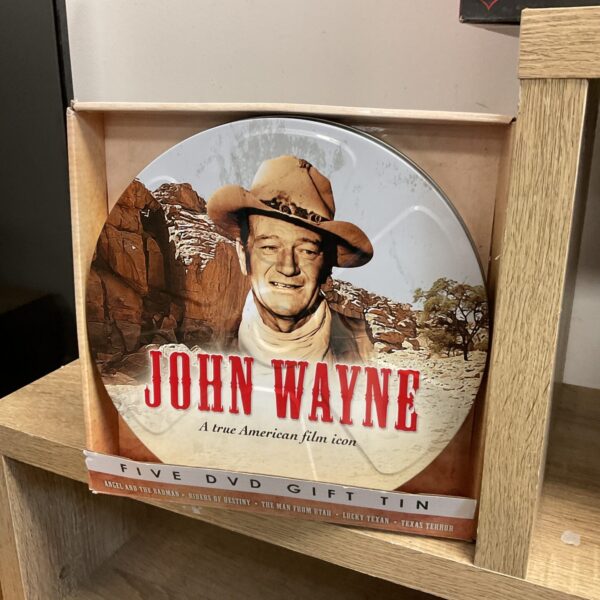 John Wayne DVD gift set in a collectible tin.