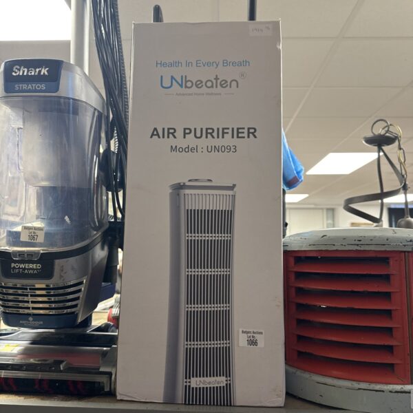 Unopened Shark Unbeaten air purifier, model UN093 for clean air.