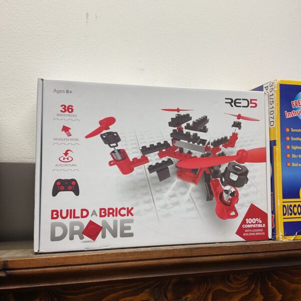 Red 5 Brick Drone Kit construction toy for building a drone.