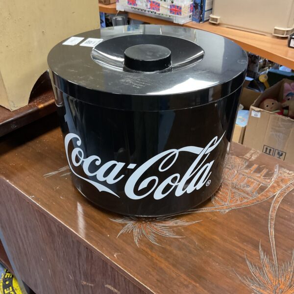 Vintage Coca Cola ice bucket for retro parties and drinks cooling.