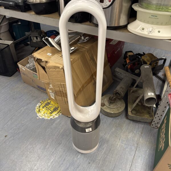 Silver Dyson bladeless fan, untested condition, requires power cable.