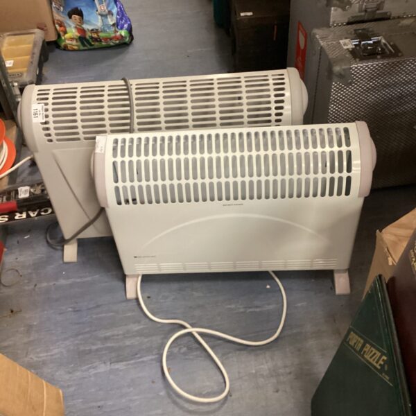 White electric fan heater for sale, portable heating appliance.