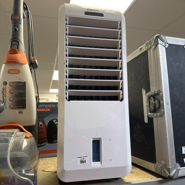 White Pifco dehumidifier, vintage home appliance for moisture control.