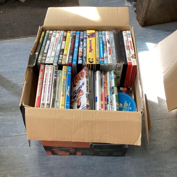 Large collection of DVD box sets and movies, including Family Guy.