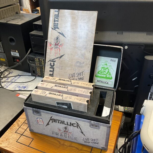 Vintage Metallica Live Shit Binge & Purge VHS boxset for collectors.
