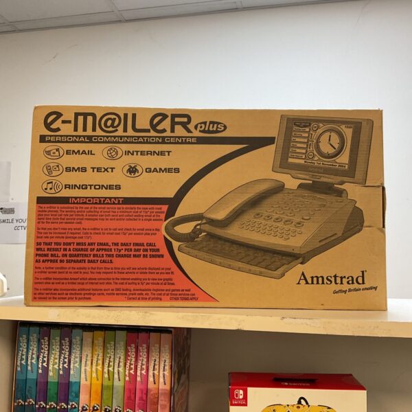 Front view of the Amstrad Emailer Plus vintage personal communication centre.