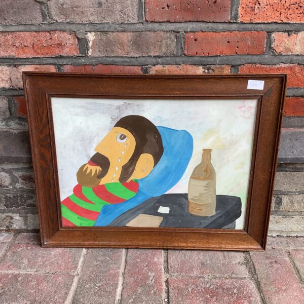 Vibrant 1960s watercolour painting of Ringo Starr, referencing Yellow Submarine.