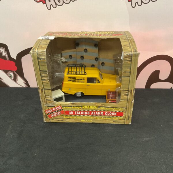 Retro Wesco Only Fools and Horses 3D talking alarm clock collectible.
