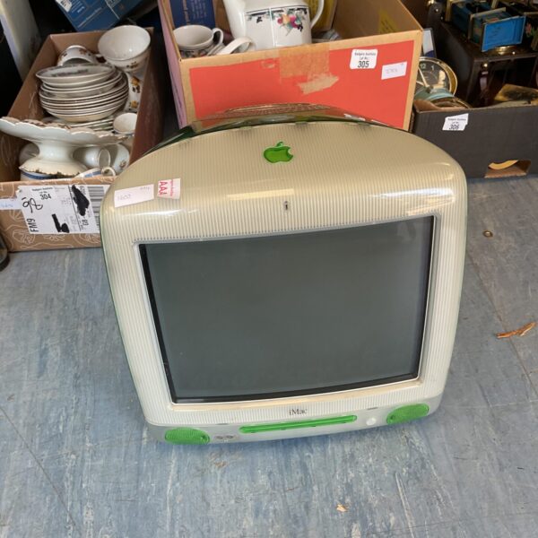 Vintage Bondi Blue iMac G3 computer for collectors.