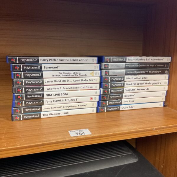 PlayStation 2 games lot featuring Harry Potter game.