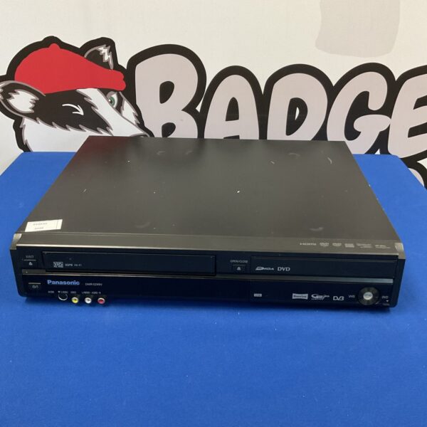 Front view of Panasonic DMR-EZ49V DVD/VHS combo recorder.