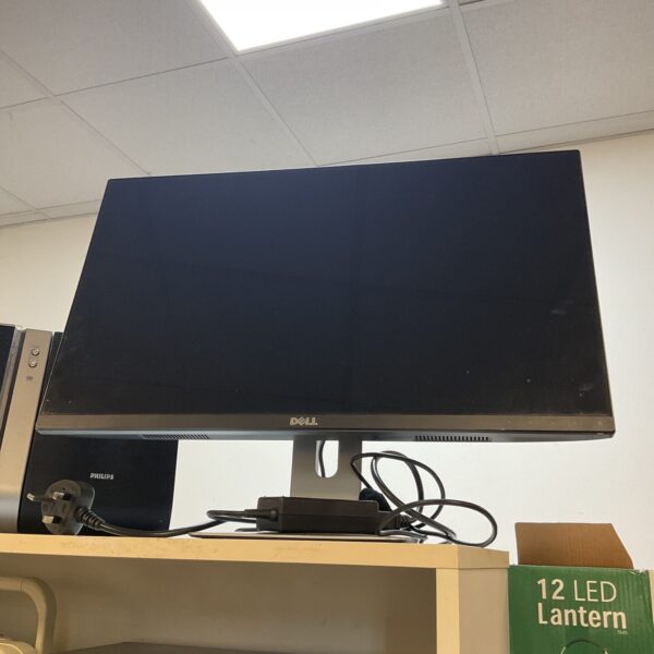 Front view of a used Dell LCD computer monitor.