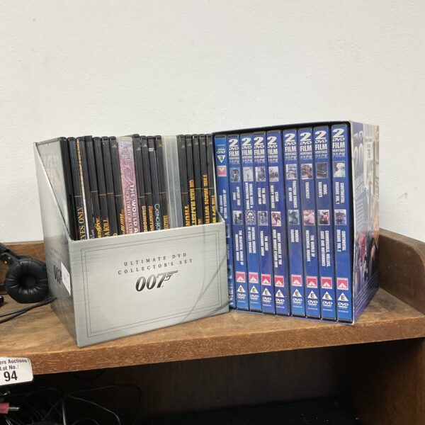 James Bond DVD collection box set with film heritage features.