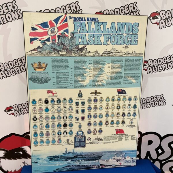 Detailed Royal Navy Falkland Task Force commemorative plaque.