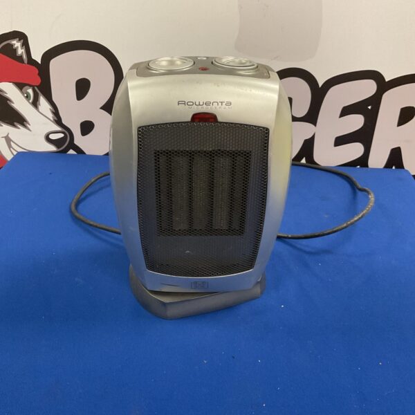 Front view of a Rowenta electric heater, portable heating appliance.