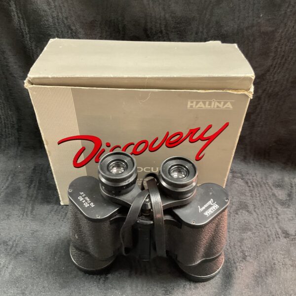 Vintage Halina Discovery 20x50 binoculars in good condition.