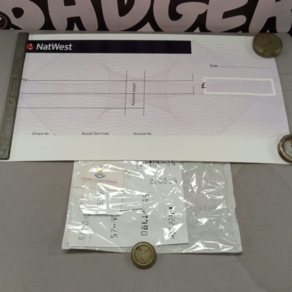 Thames Valley Ferrari cheque, a rare automotive collectible.