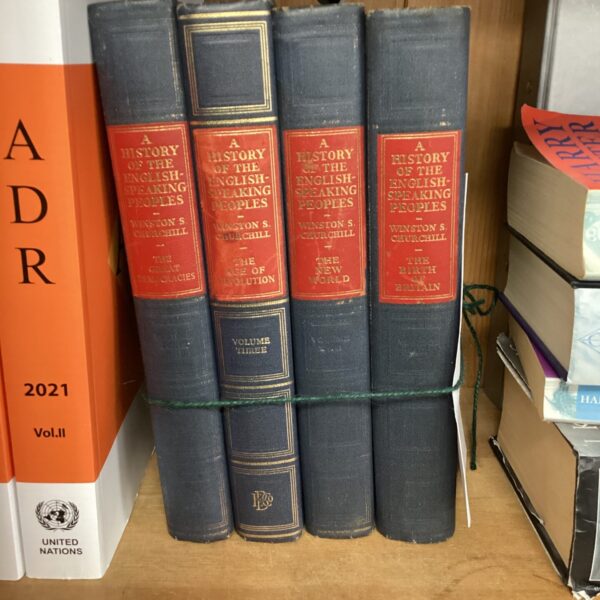 Four volumes of Churchill’s history of the English speaking peoples.