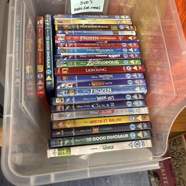 A lot of Disney DVDs for family entertainment and Christmas gifting.