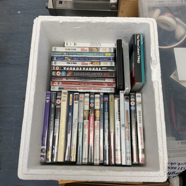 Lot of European DVDs for film collectors and cinephiles.