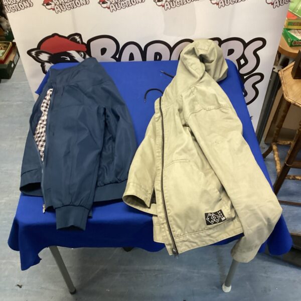 Beige H&M jacket, size M, in a lot of two.