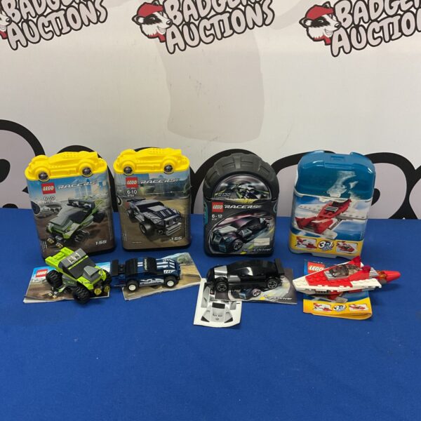 Lego sets including Racers and Creator themes for building and collecting.
