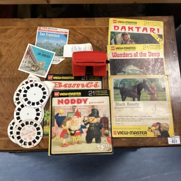 Vintage View-Master slides lot including Disney’s Bambi and Noddy.